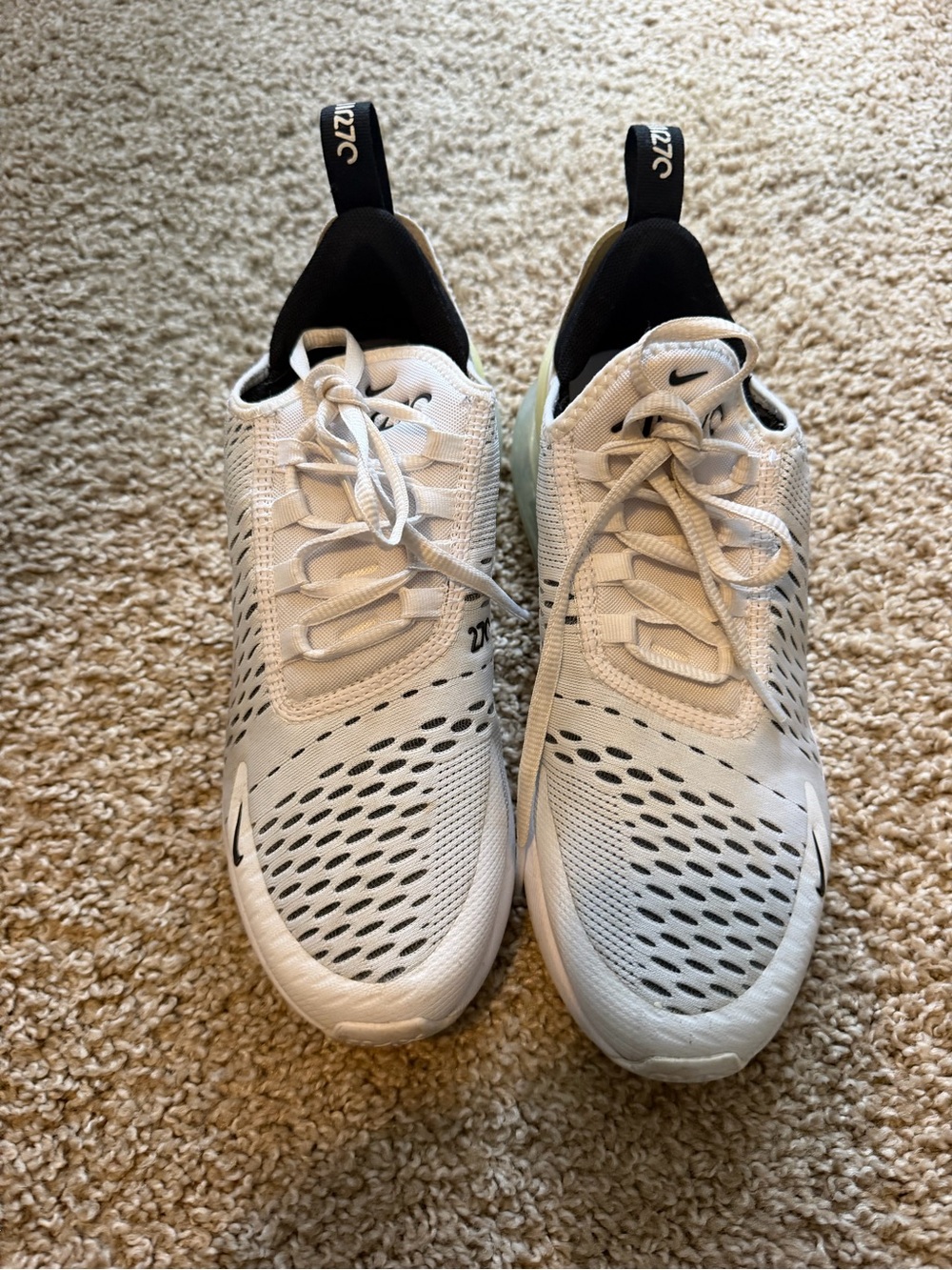 Nik White and Black Breathable Mesh Sneakers
